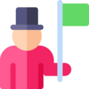 flag,flags,hat,professions and jobs,birthday and party,walk,walking,stick man,parade,stroller,marching,bearer